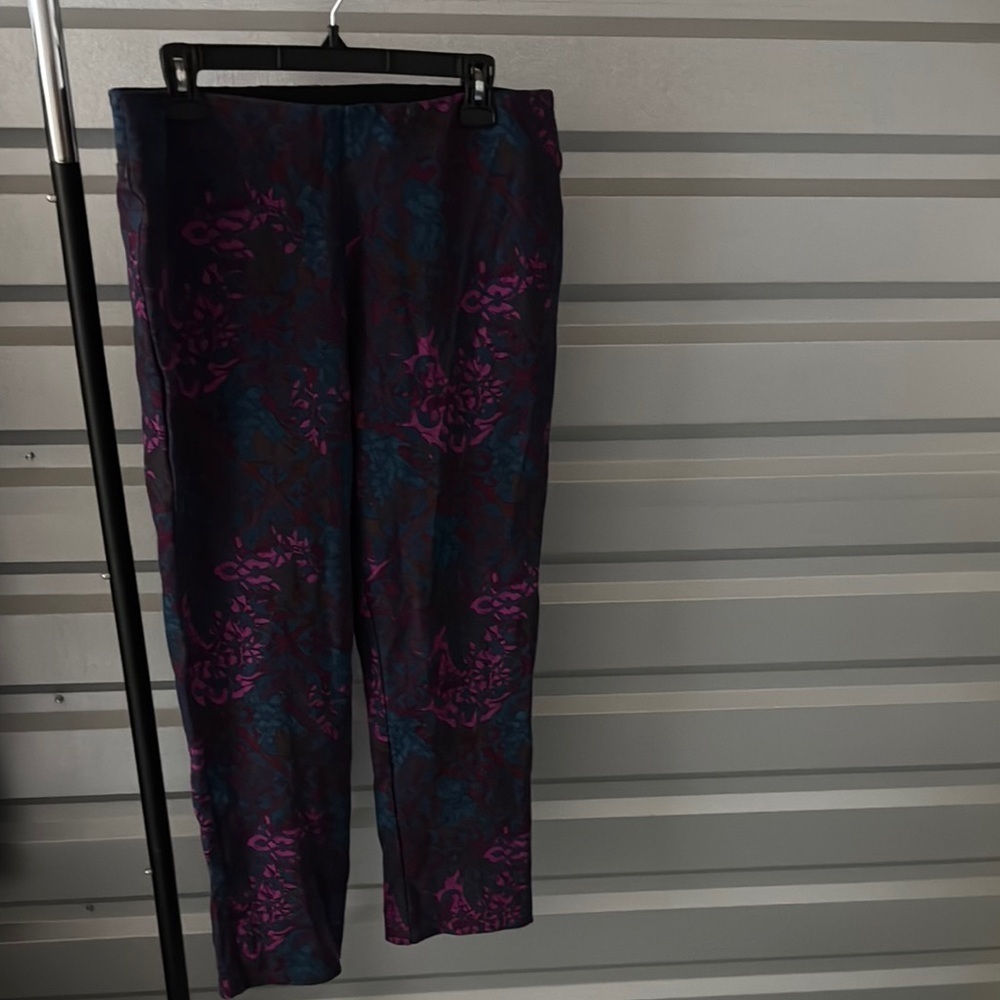 Soft Surroundings Multicolor Floral Pants, Size P/L